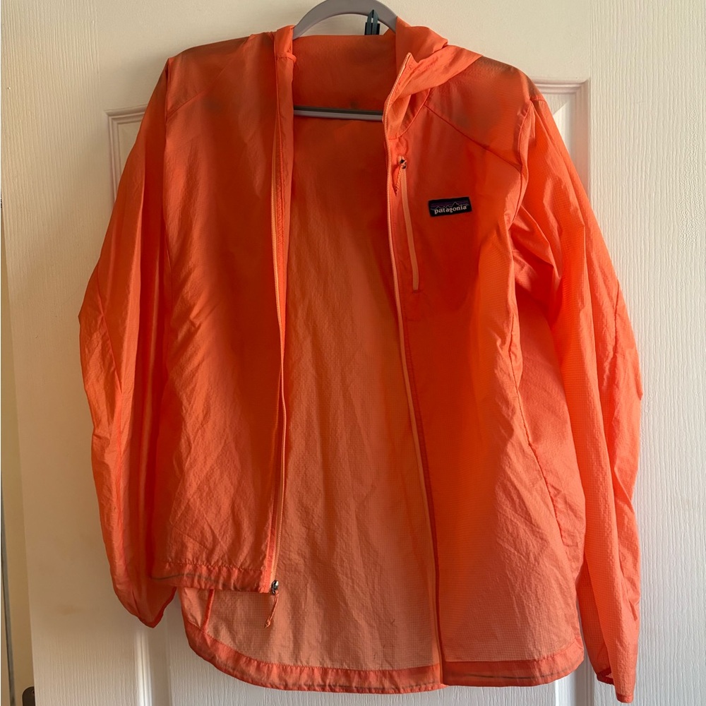 Orange Patagonia wind breaker